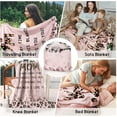 thumbnail image 2 of Blanket for Mom from Daughter & Son, Mom Birthday, Flannel Fleece Soft Warm Cozy Boho Love Letter Throw Mother Blanket 60\u201d x 50\u201d, 2 of 6