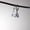 Clear, variant on Silver-plated lab-created Teardrop Shaped Gemstone Earrings