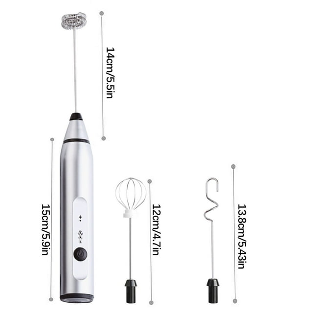 Cehvom USB Charging Electric Hand Mixer, Stainless Steel