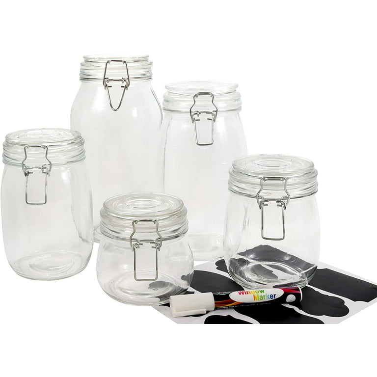 Kitchen Jars With Clip Lids Set Online- Small Glass Jars | Nestasia