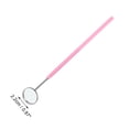 thumbnail image 2 of Unique Bargains 1 Pc Round Pattern Lash Mirror Stainless Steel Deep Pink, 2 of 4