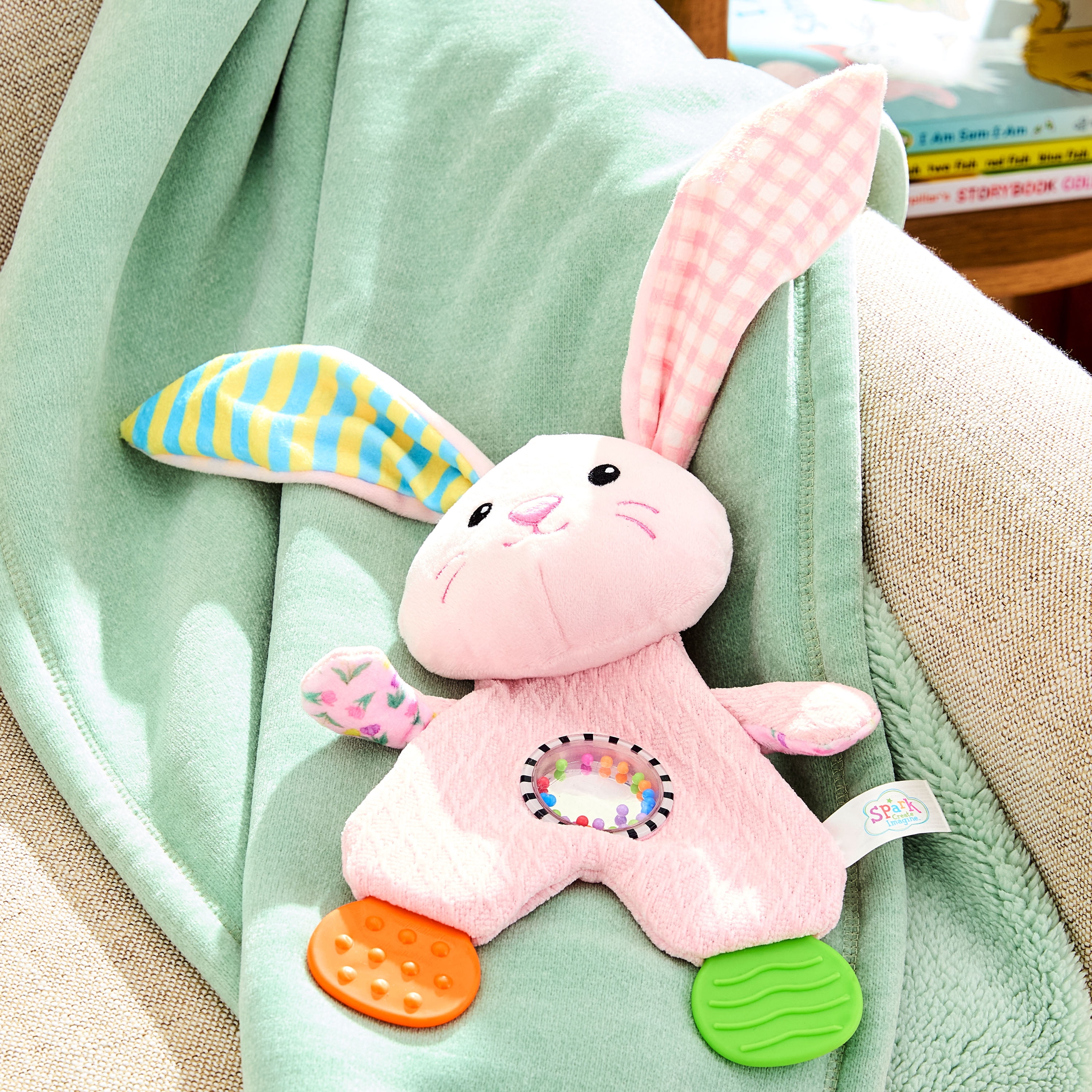 Spark Create Imagine Snuggle Bunny, Pink, 9.5-inch