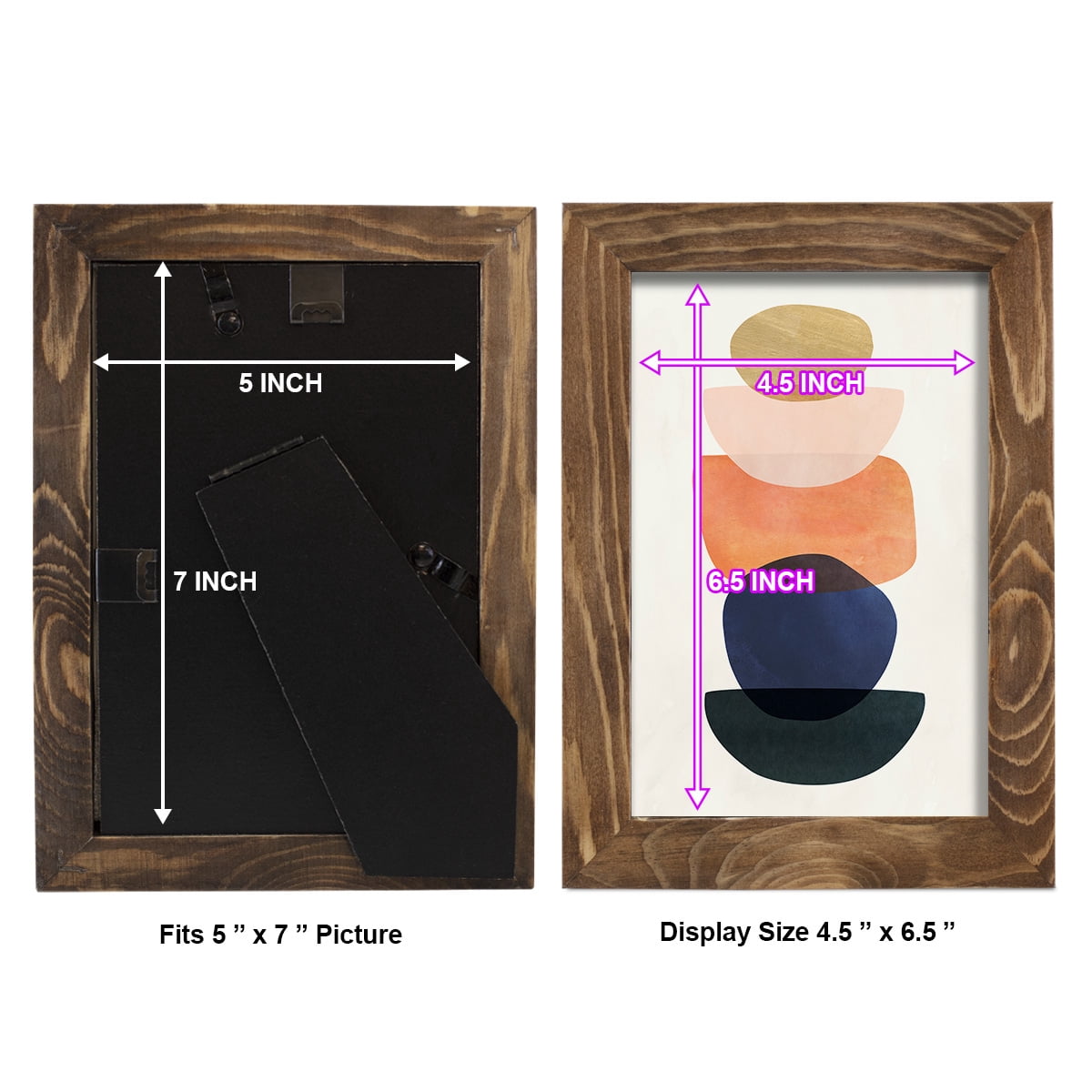 Mod Pods II -Framed Print w/glass-Walnut