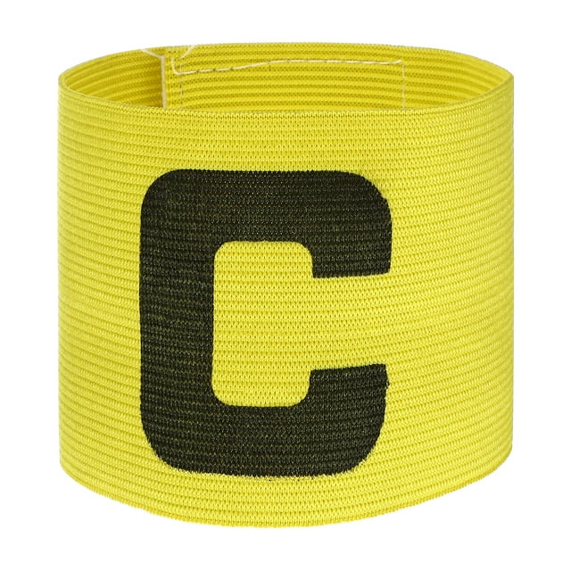 Football Soccer Captain Armband Adjustable Soccer Rugby Basketball Player Bands (Yellow)