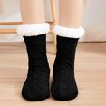 thumbnail image 2 of Penkiiy Christmas Fuzzy Socks Winter Socks in Bulk Colorful Cozy Fluffy Warm Men Socks Xmas Unisex Cold Weather Socks for Women Christmas Gifts Black, 2 of 5