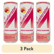 (3 pack) Accelerator Peach Paradise Energy Drink, 12 fl oz can