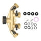 thumbnail image 2 of Divisor de manguera de agua de 4 vías G3/4 Adaptador de manguera de jardín Distribuidor de conector de riego para grifo, 2 of 14