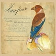 thumbnail image 2 of Kuco 15x15 White Modern Wood Framed Museum Art Print Titled - Hawfinch Illustration, 2 of 4