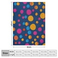 thumbnail image 4 of Chilfamy Kinetic Pointillism Polka Dots Print Flannel Throw Blanket Lightweight Blanket for All Seasons 50x60in, 4 of 6