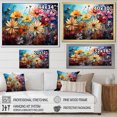 thumbnail image 4 of Designart "Abstract Blossom Of Colorful Daisies IV" Daisies Floater Framed Wall Art Prints, 4 of 5