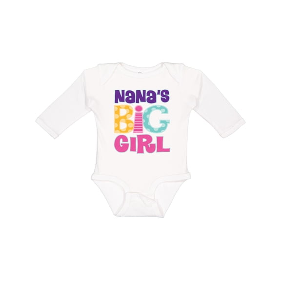 Inktastic Nana's Big Girl Girls Long Sleeve Baby Bodysuit