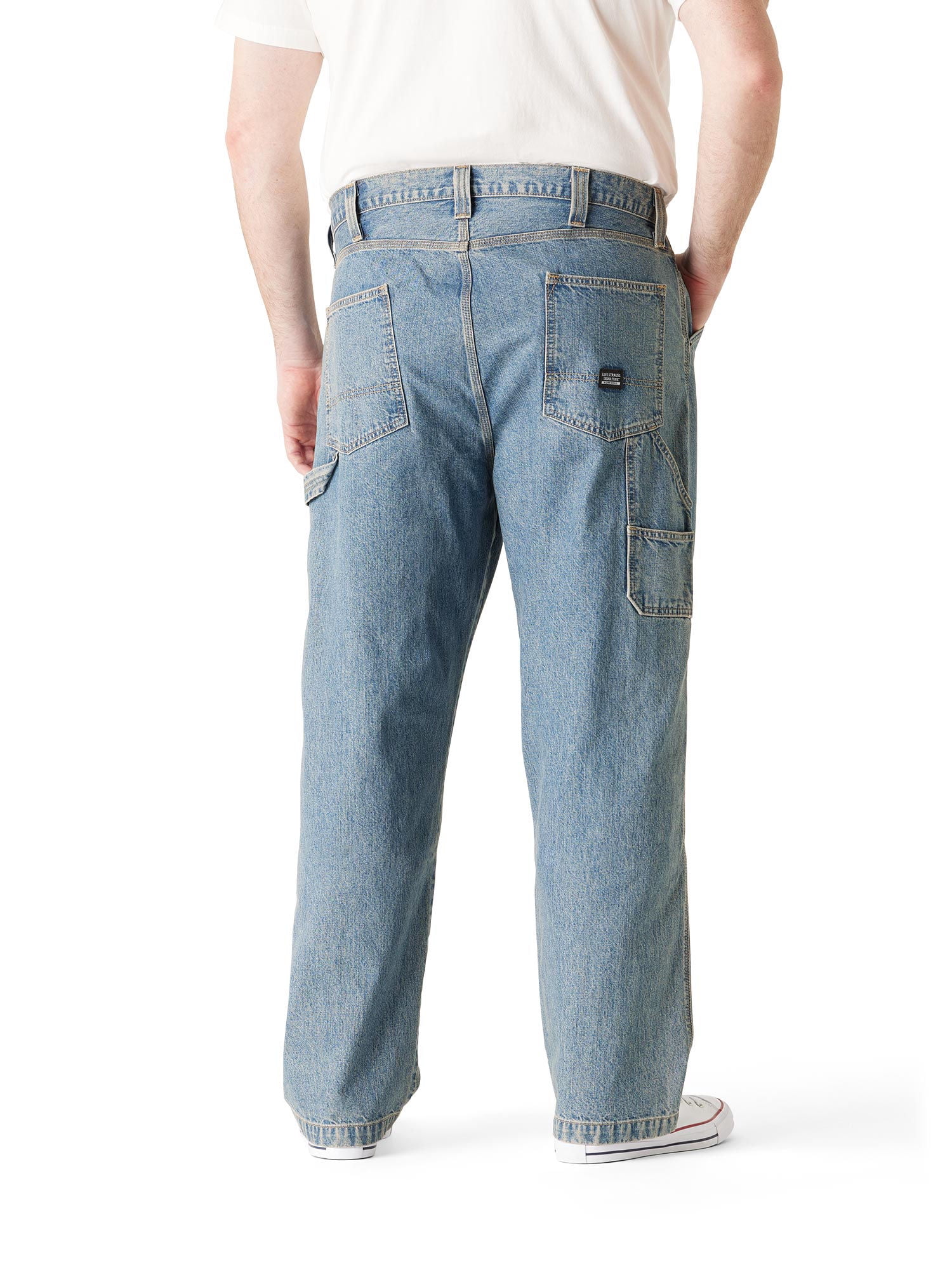 Levi Strauss Signature Men's and Big and Tall Carpenter Jeans, Sizes 29x30 to 54x32