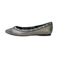 thumbnail image 3 of FUZZY Emily Women Wide Width Pointed Toe Square Studded Top Liner Slip-On Flats PEWTER 9, 3 of 6