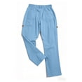 thumbnail image 7 of GUACER Women's Cargo Pants Casual Baggy Elastic Waist with Button Pockets Wide Leg Trousers, 7 of 7