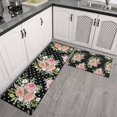 thumbnail image 2 of Pioneer Flower Floral Print Pattern Kitchen Rugs Sets Of 2,Anti Fatigue Kitchen Mat Rugs Non Slip Washable,Decorative Kitchen Floor Mats for Kitchen,Sink,Laundry,17"x30"+17"x47", 2 of 7