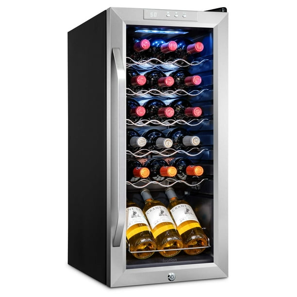 Refrigerador de vino Ivation para 18 botellas con cierre de 41 °C a 64 °C