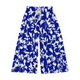 thumbnail image 5 of TIREOW Girls Wide Leg Pants Cute Print Elastic High Waist Drawstring Baggy Casual Pants Fashionable Breathable Lightweight Pants, 5 of 8