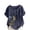 Navy, variant on QIUOMBBP Loose Linen Shirts for Women Short Sleeve Crew Neck Floral Print Tops Plus Size Lightweight Summer Casual Tees Light Blue L