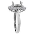 thumbnail image 3 of 14K White Gold Natural Smoky Topaz Ring Oval 8x6 mm Double Halo Diamond Accents, size 6.5, 3 of 3