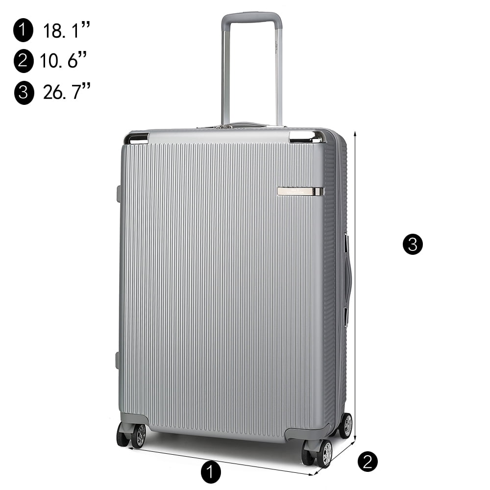 MKF Collection Tulum Extra Large Luggage Hardside, Luxurious Travel Suitcase by Mia K - Navy
