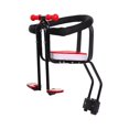 thumbnail image 2 of Silla de bicicleta para montada en la parte delantera con pedales con pasamanos Silla de bicicleta para bebés roja Rojo shamjiam Asiento de montaje delantero de bicicleta, 2 of 8