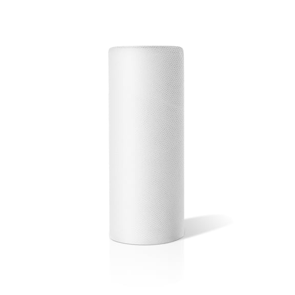 SEWCHICS White Tulle Fabric Roll for Wedding Reception Decorations, 1 Roll, Soft Sheer Material for Events