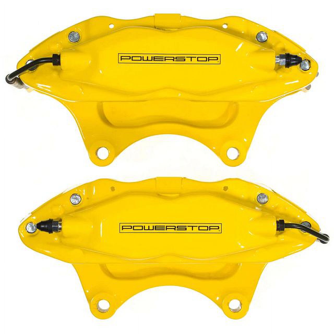 Power Stop Front Pair of Yellow Powder Coated Calipers S5284YLW