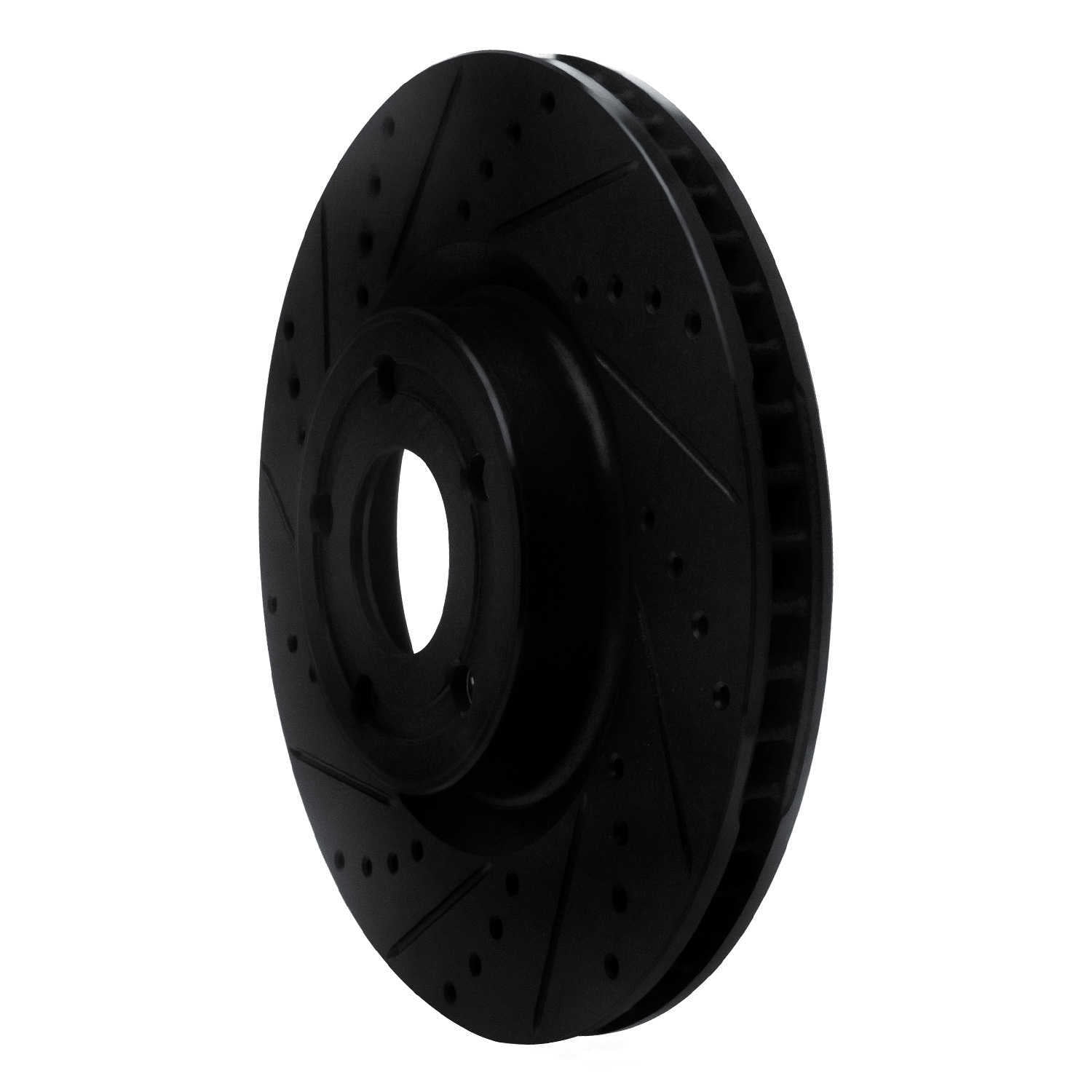 Dynamic Friction Company 633-54281L DFC Brake Rotor - Drilled And Slotted - Black