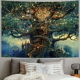 thumbnail image 2 of PRATYUS Tree of Life Tapestry for Bedroom Aesthetic Moon Star Galaxy Forest Nature Tapestry Wall Hanging Boho Plant Vertical Wall Tapestry for Bedroom Living Room Dorm Painting, 2 of 6