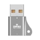 thumbnail image 1 of Adaptador USB a tipo C hembra Lector de tarjetas TF Transferencia de datos para auriculares Plata Ehuebsd Para estrenar, 1 of 3