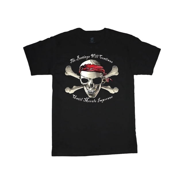 Mens Graphic Tee Beatings Funny Pirate T-shirt tee top