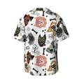 thumbnail image 2 of Xecao offers the Hip Hop Dog for Men's Casual Short-sleeved Shirt, a button-up collared shirt with a pocket, perfect for beach vacations and yacht travel in the 3X-Large size., 2 of 7