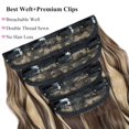 thumbnail image 5 of SEGO Clip in Hair Extensions Full Head Thick Long Curly Wave Hair 4 PCS Set Black/Brown/Blonde/Auburn 22", 5 of 10