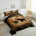thumbnail image 4 of Homewish Wild Animal Bear Bedding Comforter Set,Western Cowboy Tribal Twin Comforter Sets,Rustic Farmhouse Cabin Bedding Set For Kids,Luxury Bedroom Decor Reversible,2-Piece, 4 of 9