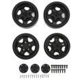 thumbnail image 1 of 4 ruedas de plástico para coche RC para coche de control remoto 1/10 para AXIAL SCX10 90046 negro, 1 of 14