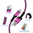 thumbnail image 4 of USB Charger Block,FiveBox 2pcs 1A USB Wall Charger Block with 2pcs Nylon Android Type C Charger Cable USB C Charging Cable 10ft USB Brick Phone Charger Adapter Charger Box Fast Charging Block,Rose, 4 of 8