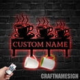 thumbnail image 3 of Craftnamesign Custom Coffee Cups Metal Key Holder, Coffee Bar Decorative Key Holder, Coat Rack, 3 of 5