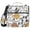 Cartoon Line Cats, variant on 3 Ring Zipper Binder with Shoulder Strap Waterproof Trapper Keeper 2 Inch D-Ring 500 Sheets Capacity Moose Tree Silhouette