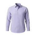 thumbnail image 3 of Afuyipoi T-Shirts Men,Sun Protection Classic Collar Striped Long Sleeve Shirt Purple 2XL, 3 of 6