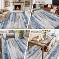 thumbnail image 5 of 6'x9' Area Rugs, Vintage Blue Grey Indoor Outdoor Area Rug for Living Room Bedroom, Modern Retro Abstract Art Washable Bathroom Rugs Kitchen Floor Carpet Mats Home Decor Aesthetic, 5 of 8