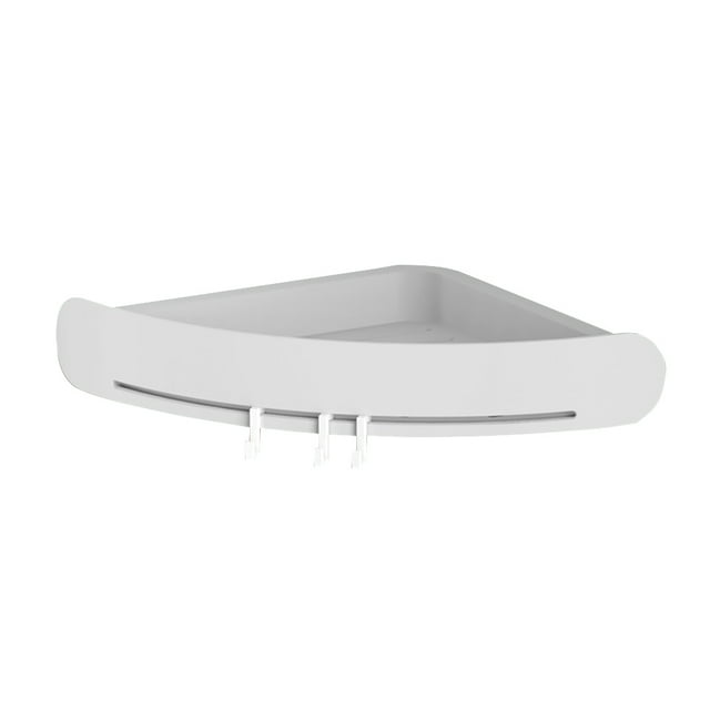 Estante De Esquina De Baño Multiusos, Estante De Almacenamiento Triangular Adhesivo, Organizador De Ducha Sin Perforación Con Ganchos Extraíbles Speravity HA024539-01