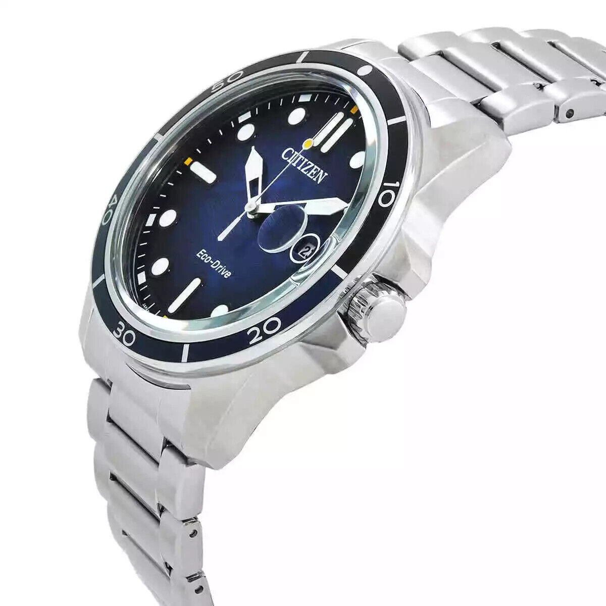 Citizen Men's Eco-Drive Blue Dial Watch - AW1810-85L - Walmart.com