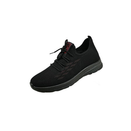 

Daeful Unisex Running Shoes Mesh Sneakers Breathable Walking Shoe Comfort Workout Athletic Sneaker Mens Non-Slip Women Black 10
