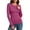 Hot Pink-03, variant on Women's Crew Neck Tops Long Sleeve Fitted Soft Stretchy Basic Layering T-Shirt with Thumb Hole for Daily