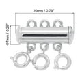 thumbnail image 2 of Uxcell Layering Necklace Clasp 4Pack 3 Strands Slide Magnetic Tube Lock Clasp, Silver, 2 of 6