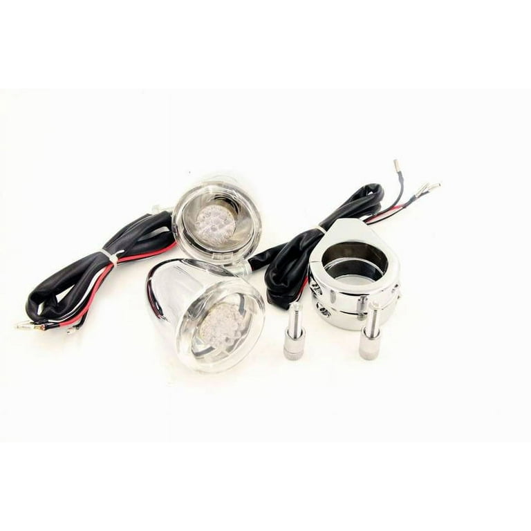 Chrome Motorcycle Turn Signals Kit For Harley Davidson Bullet