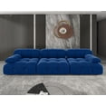 thumbnail image 6 of bokifol 104"Modular Sectional Sofa for Living Room,Cloud Couch 3-Seat Sofa for Apartment,Office,Bedroom,Blue, 6 of 8