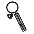 thumbnail image 5 of Drive Safe Keychain for him her - key chains for men “You are important to me” “i love you” 26-letter keychain gifts for boyfriend birthday christmas valentines day, T, 5 of 9