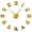 Gold,27inch, variant on Modern DIY Large Wall Clock 3D Mirror Surface Sticker Home Decor Art Giant Wall Clock Watch With Roman Numerals Clock(Gold,27inch)