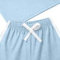 thumbnail image 3 of Mifsaly 2 Piece Short Sets for Girls Summer Short Sleeve Crewneck Cropped T-Shirts and Athletic Shorts Kids Breathable Casual Sportswear Clothes, 3 of 7